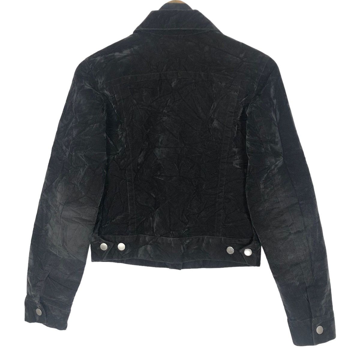 Maison Margiela MM6 Artisanal Black Painted Velvet Jacket - 14