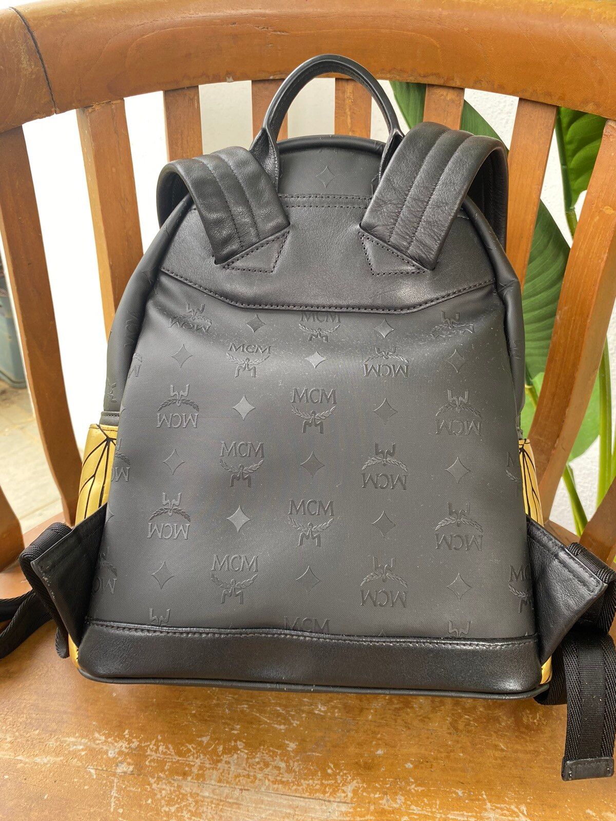 MCM Small Gold Backpack SCRATCHES - 19