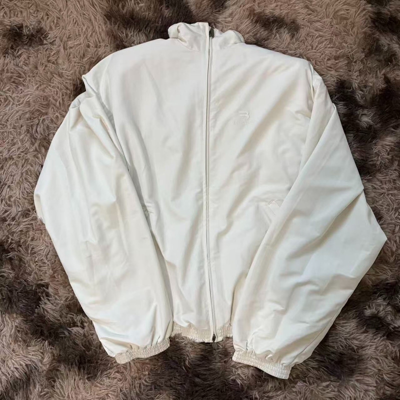 Balenciaga White Sporty B Tracksuit Jacket in white - 1