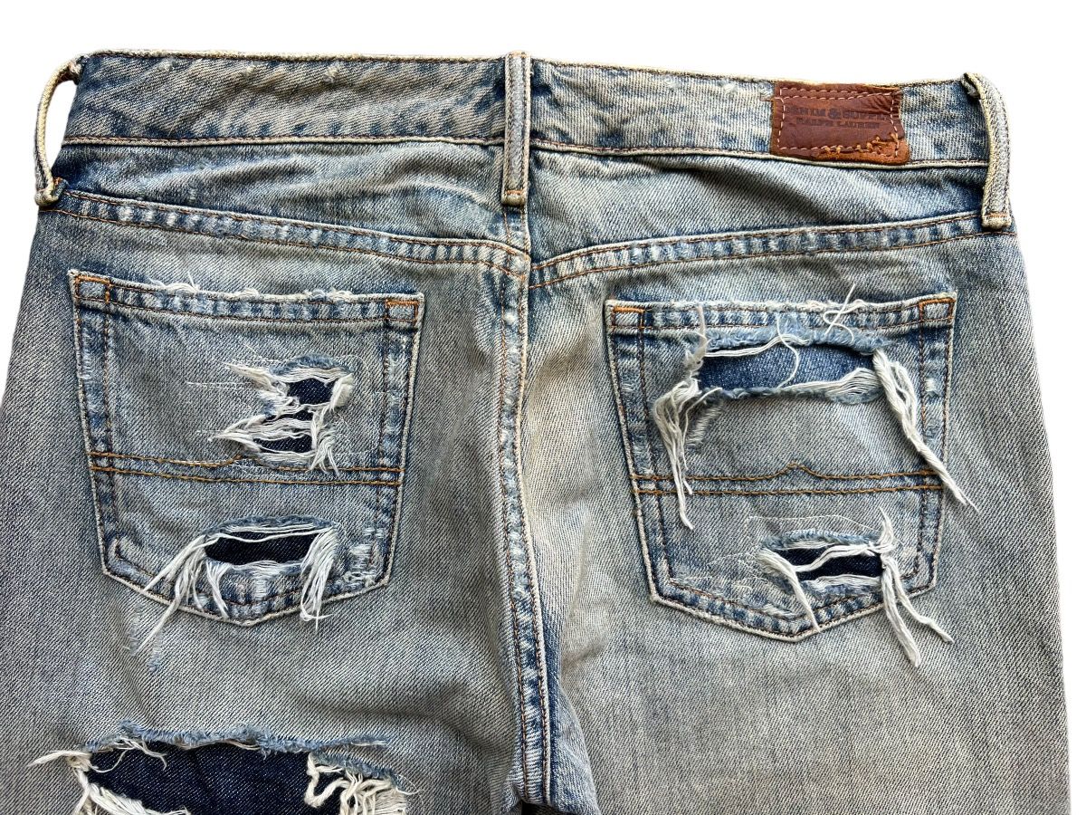 Ralph Lauren Rusty Ripped Distressed Denim Jeans 28x29 - 9