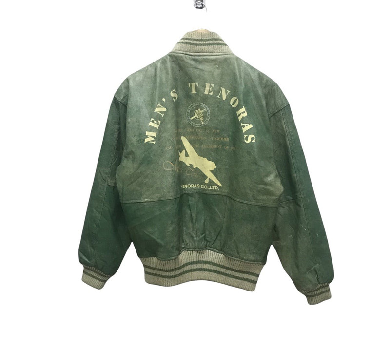 Vintage Men Tenoras Varsity Leather Jacket - 1