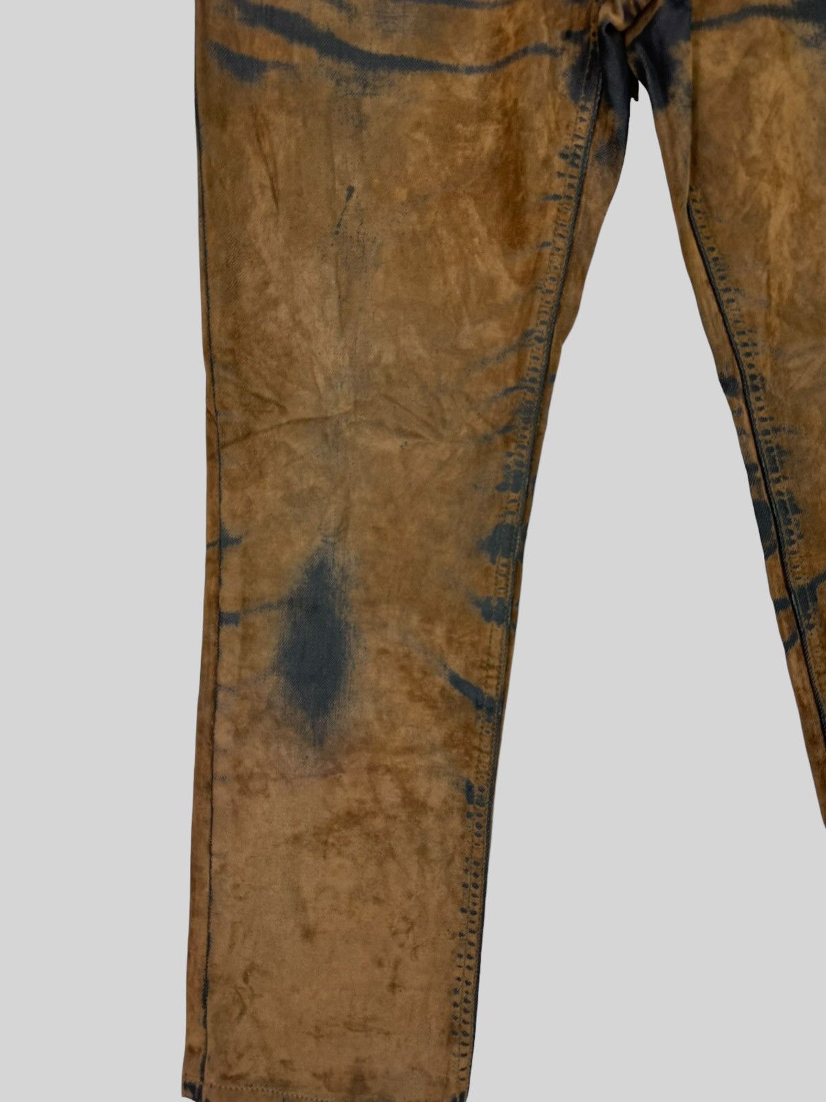 VINTAGE E.BLUE RAINBOW CLAW MARKS BROWN DISTRESSED JEAN - 7