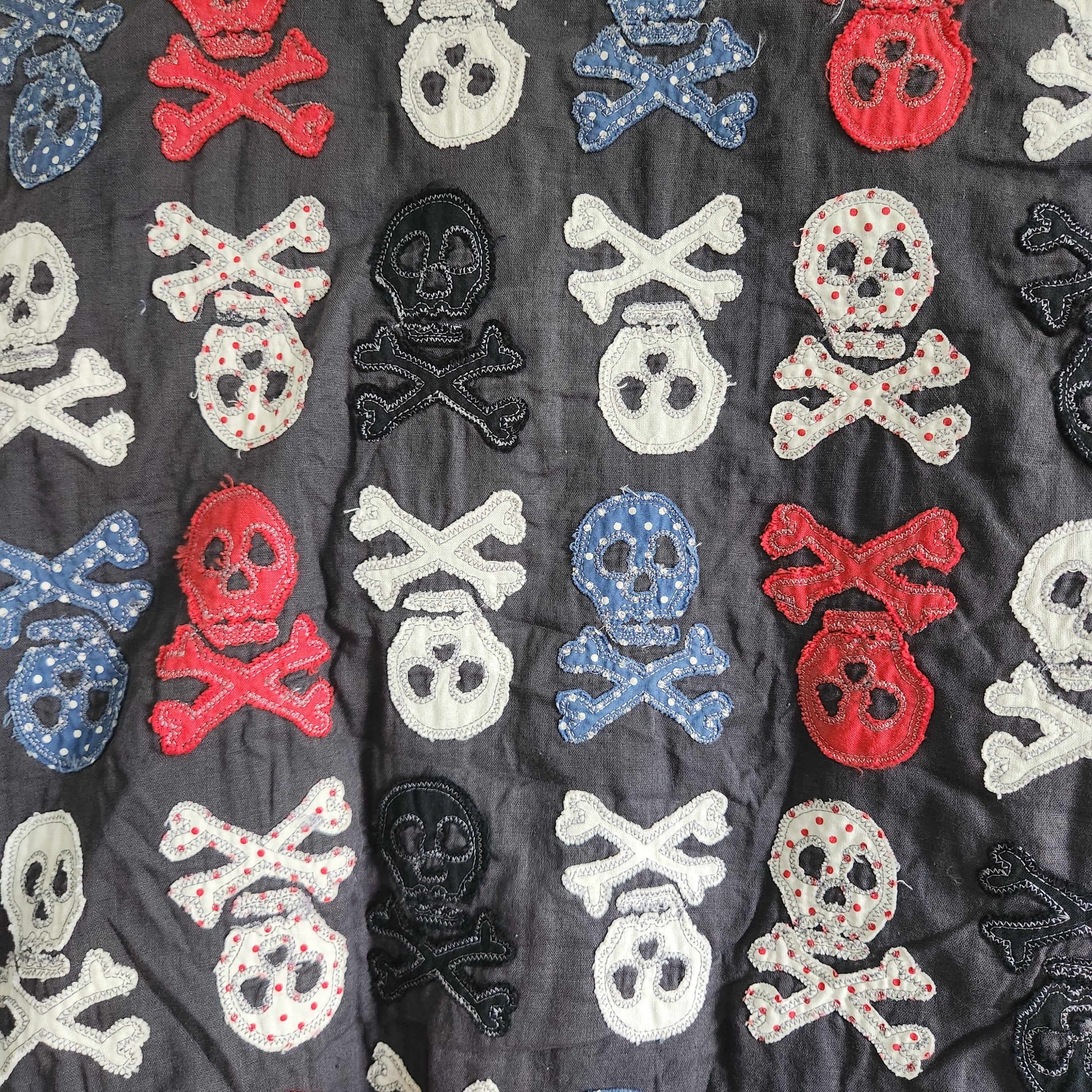Archival Clothing - Horror Skulls Full Patches Sweater Full Zipped Japan - 12