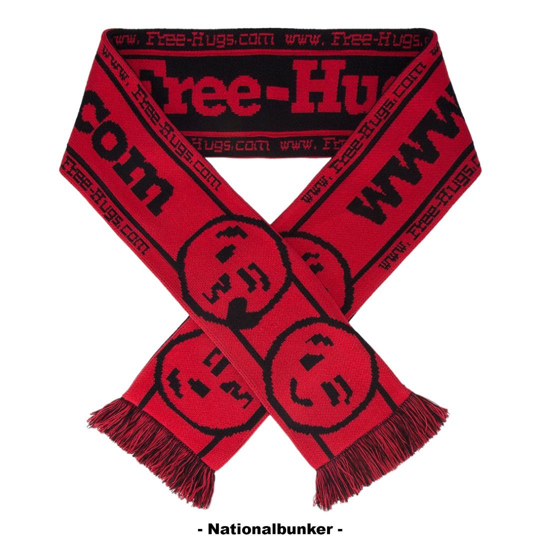 Vetements Free-Hugs.com Red Scarf Fall 2017 - 1