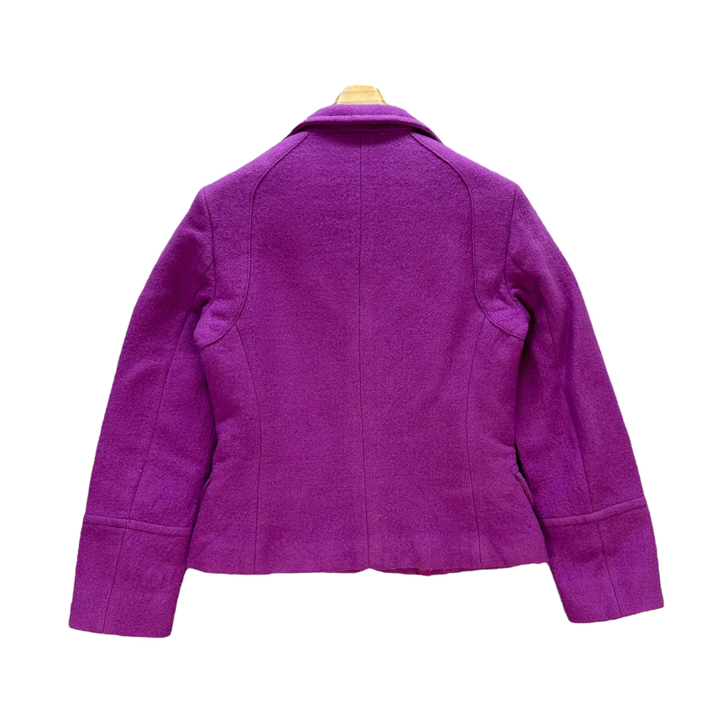 Designer - Max Mara Purple Wool Double Collar Jacket #9132-60 - 10