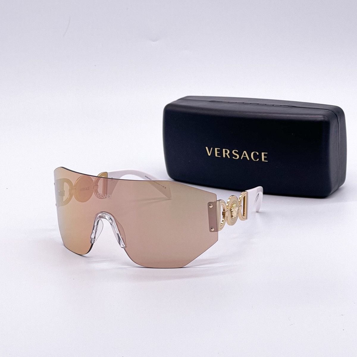 NEW VE2258 1002/7J UNISEX SHIELD SUNGLASSES VERSACE MOD 2258 - 2