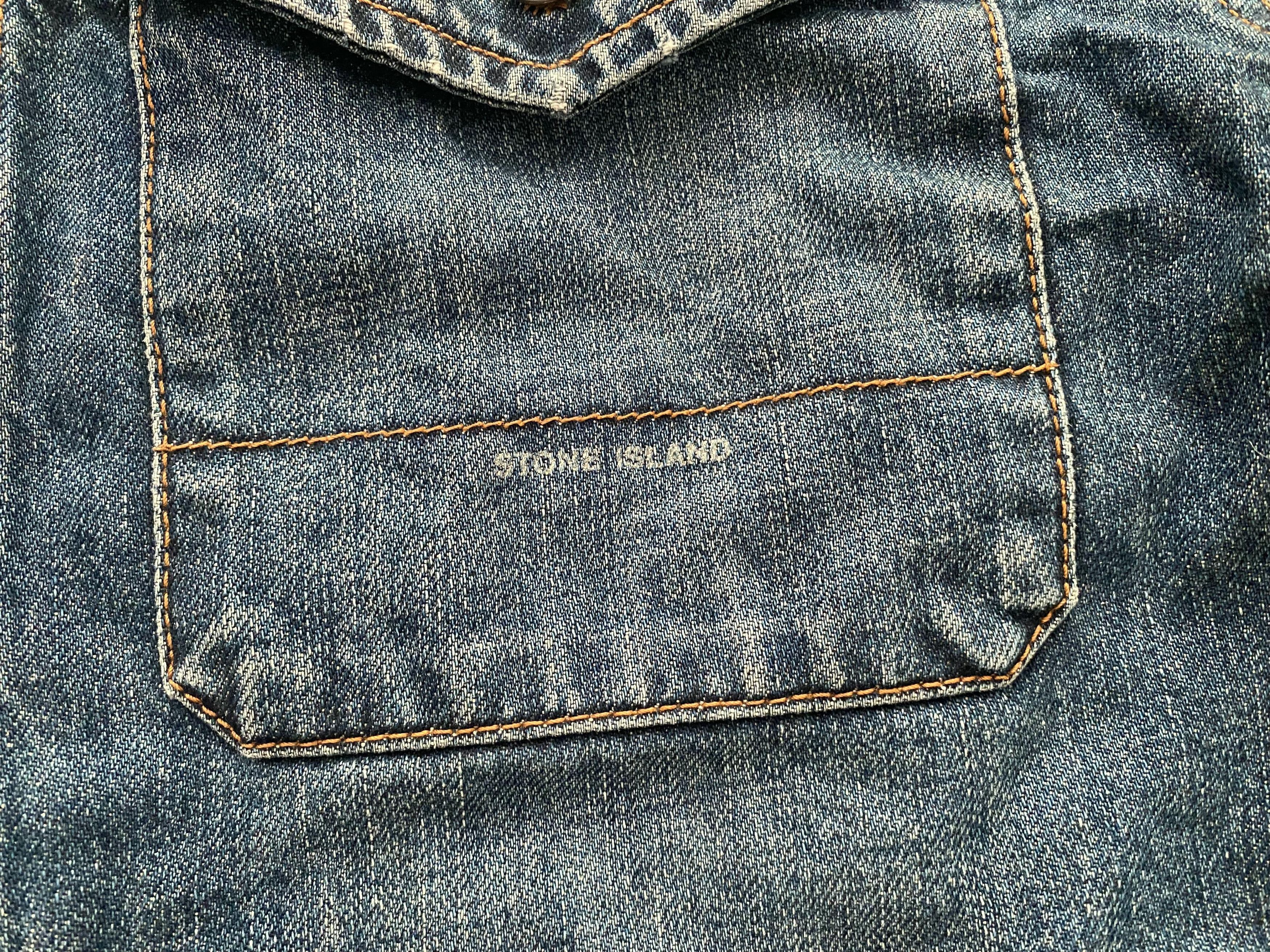 Stone Island Denim Jacket Blue Vintage Rare Men’s L - 4
