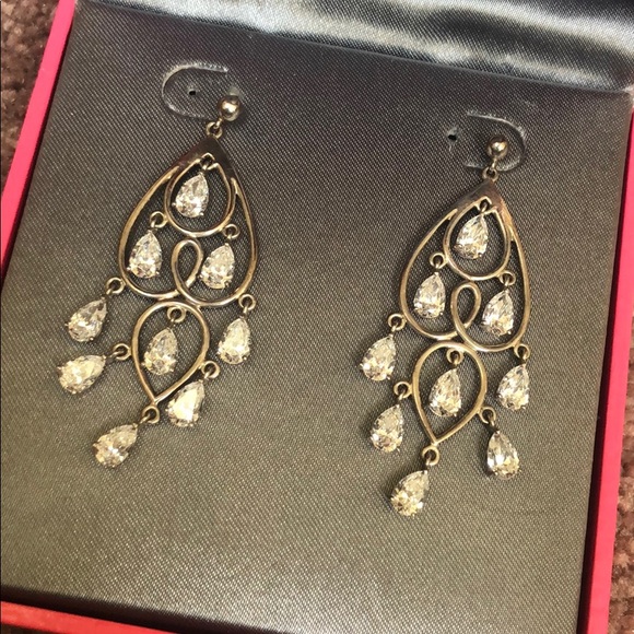 Crystal Dangle Earrings - 1