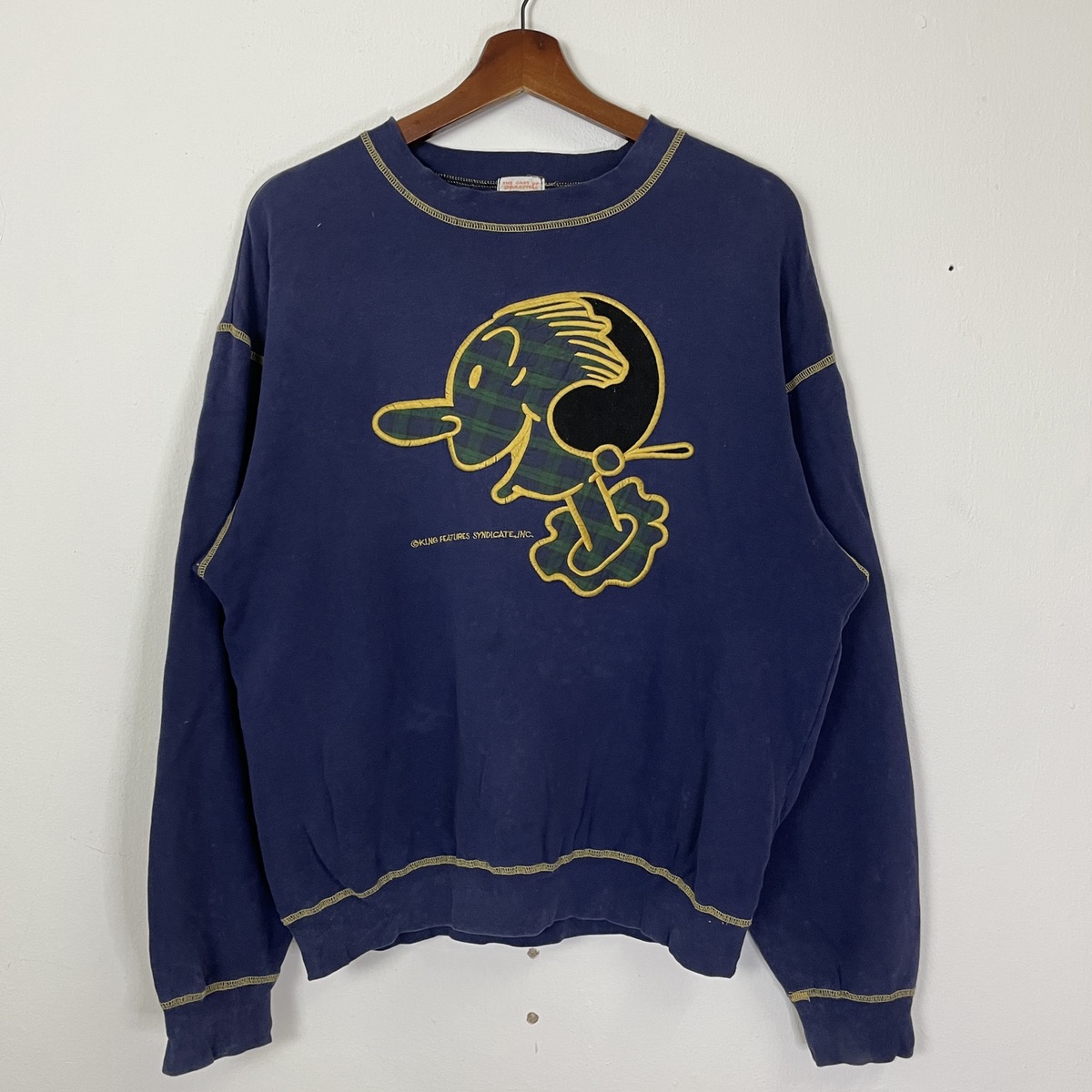 Other Designers Vintage - Vintage Olive Oyl Popeye Embroidery Big Logo  Sweatshirt | sastorelegacy | REVERSIBLE