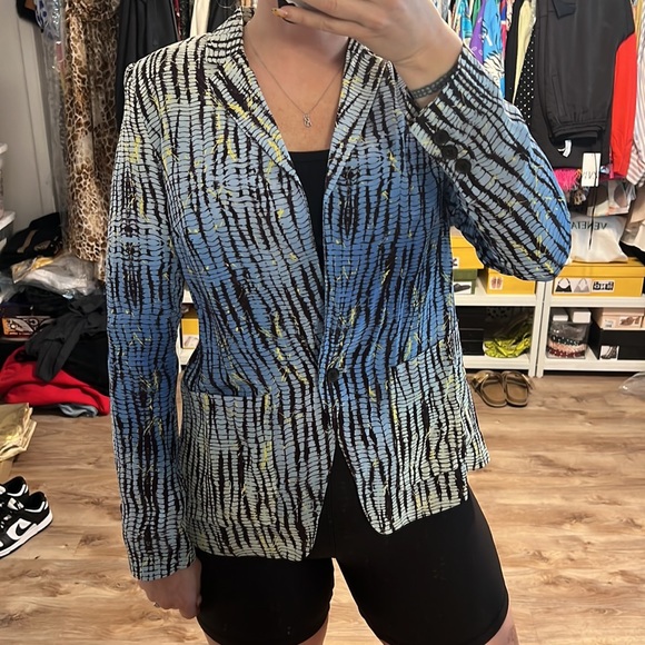 Reiss Silk Printed Blazer Jacket - 9