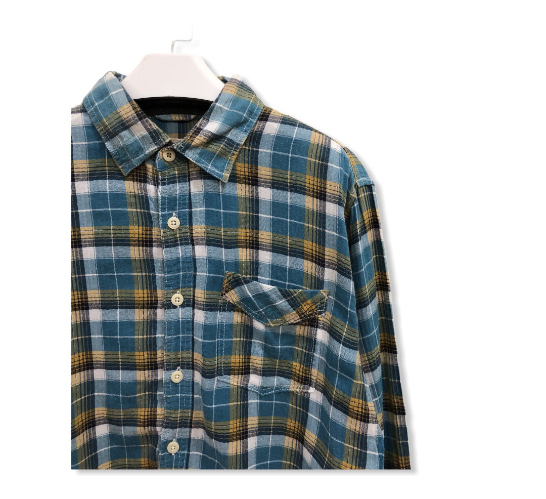 Japanese Brand - Japanese Brand Rush/Hour Plaid Tartan Flannel Shirt 👕 - 2