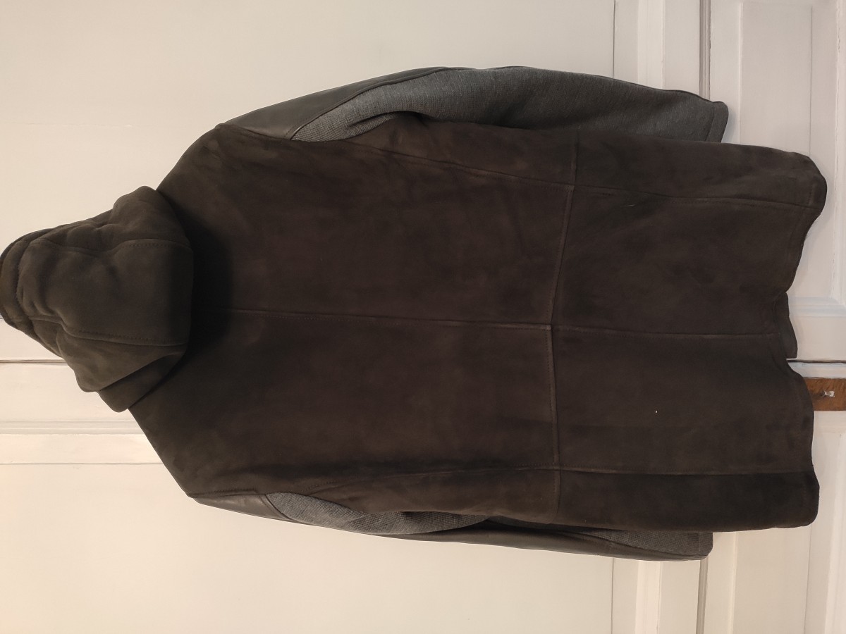 Paolo Pecora - Shearling parka in khaki.Like Saint Laurent or Gucci - 3