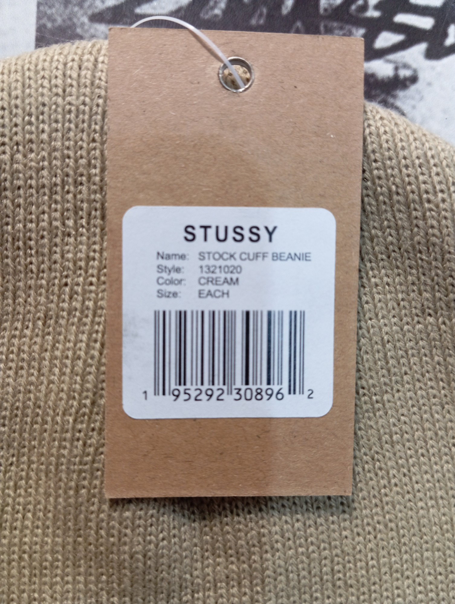STOCK CUFF BEANIE CREAM - 2