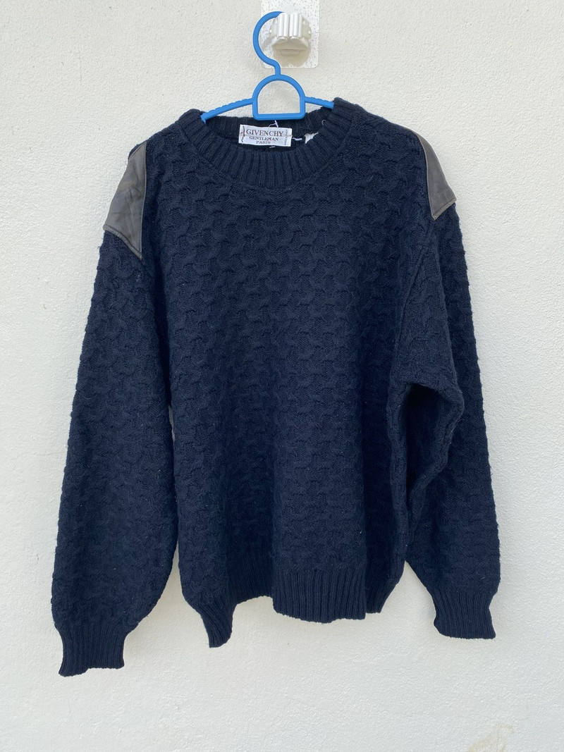 VTG Givenchy Gentleman Paris Textured Knit Sweater - 1