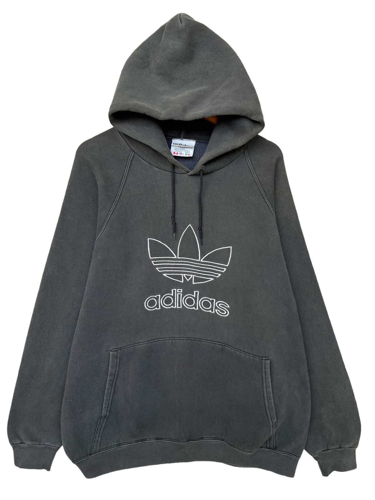 Vintage 90s Adidas Sunfaded Baggy Boxy Sunfaded Hoodie - 3