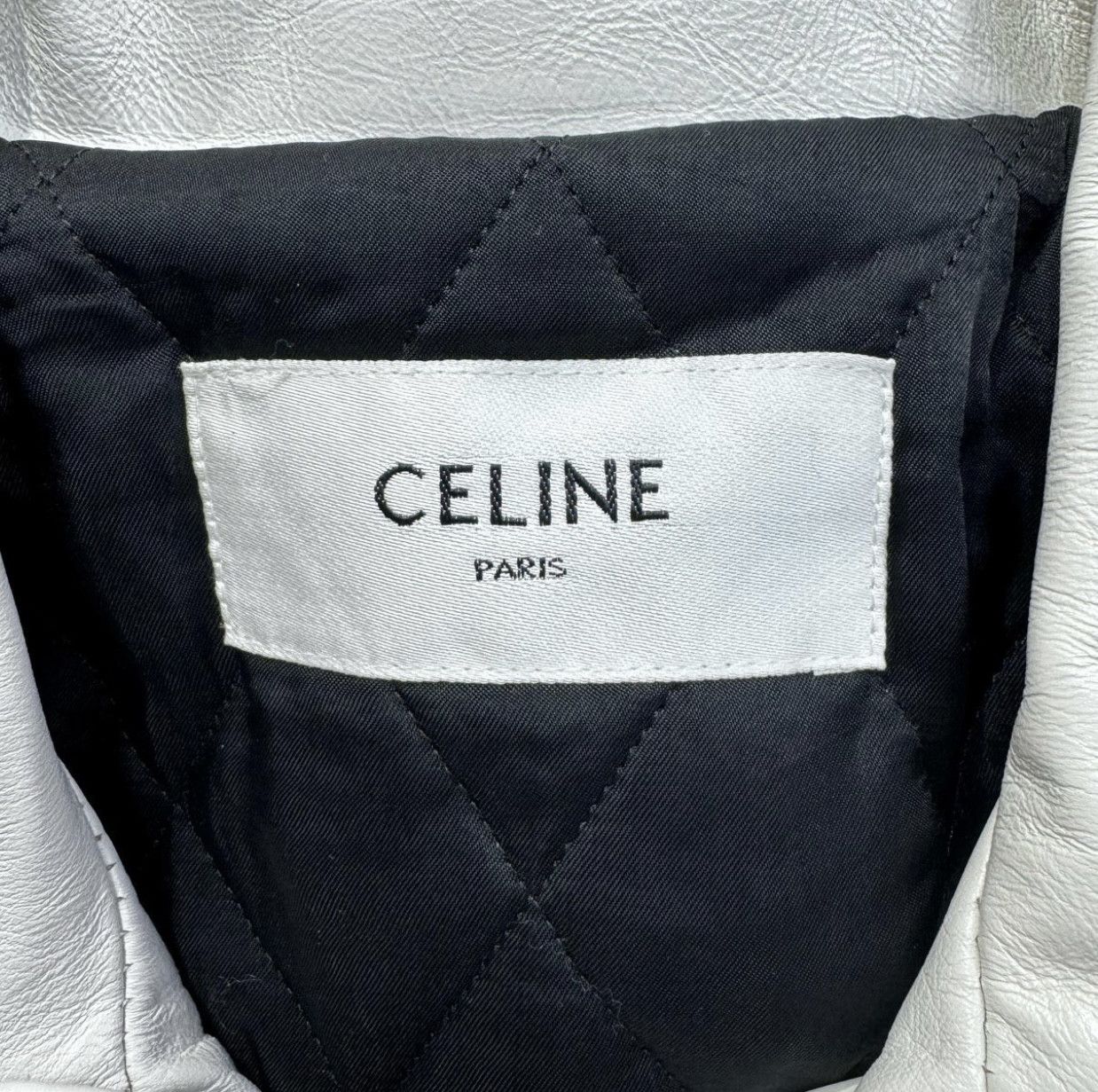Celine White Leather Jacket F38 - 3