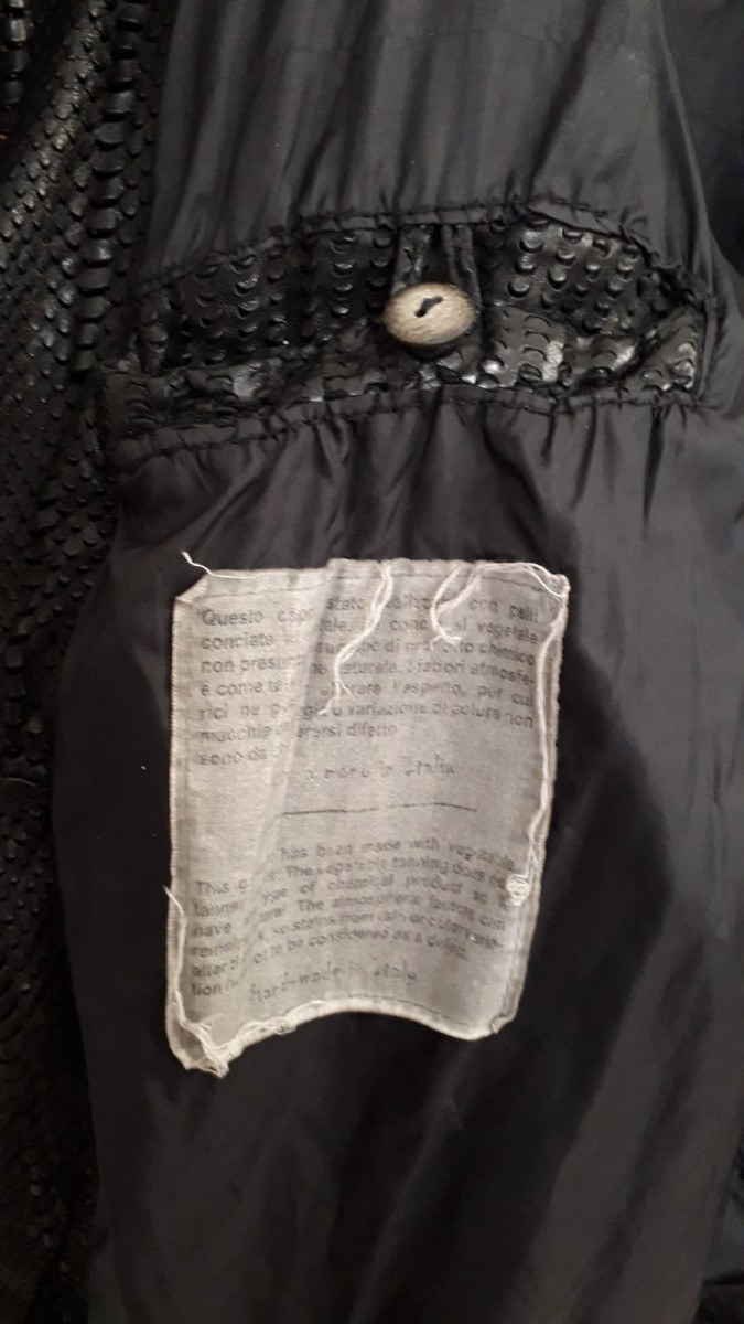 Giorgio Brato - Handmade Black Embossed Detail Leather Jacket Sz 48 - 10