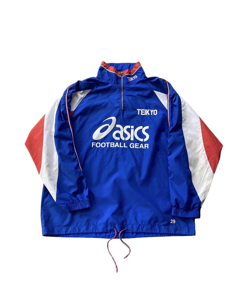🔥GRAIL🇯🇵 ASICS FOOTBALL GEAR JAPAN MADE PULLOVER JERSEY - 1