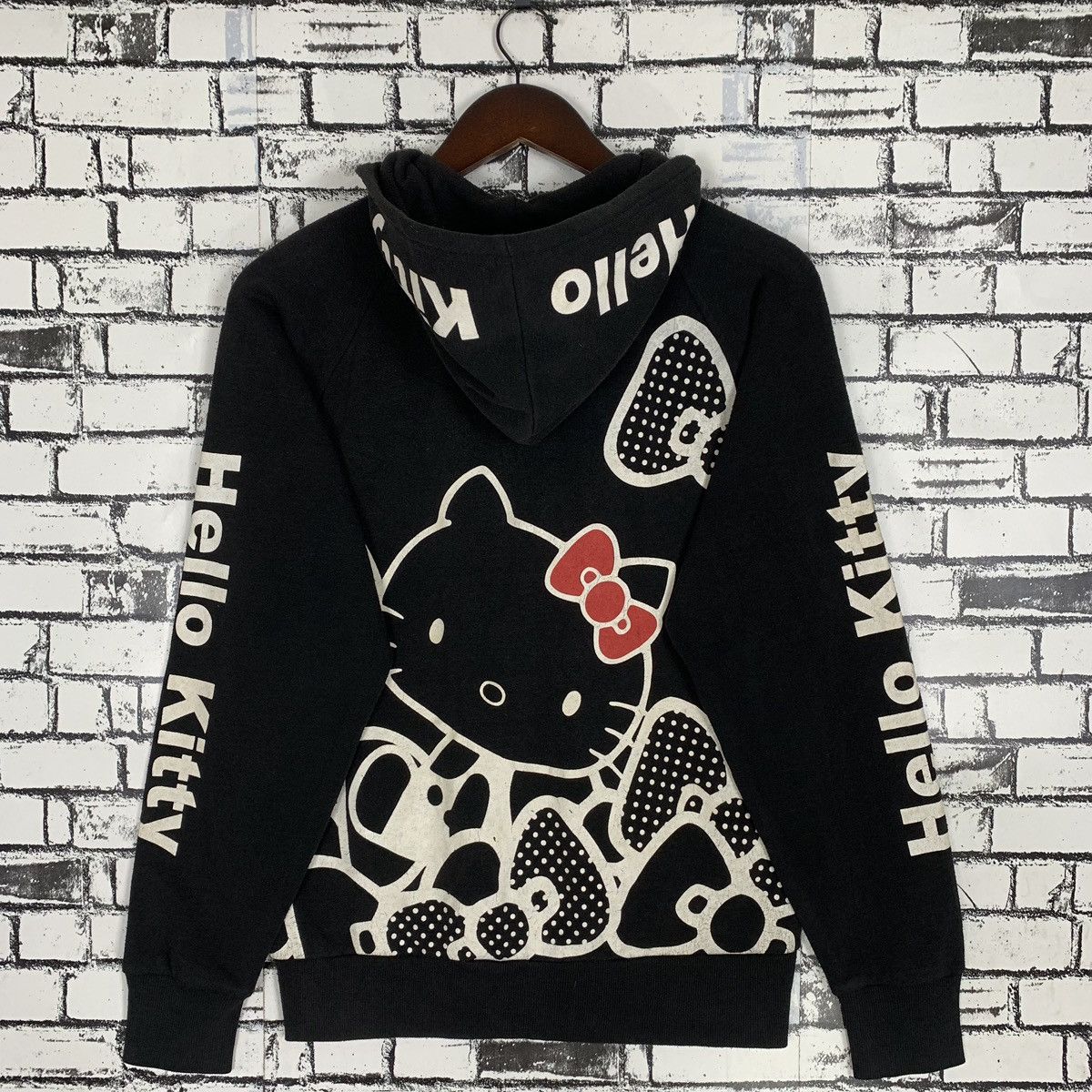 Vintage - Japanese Cartoon Hello Kitty Zipper Hoodie Backprint - 6