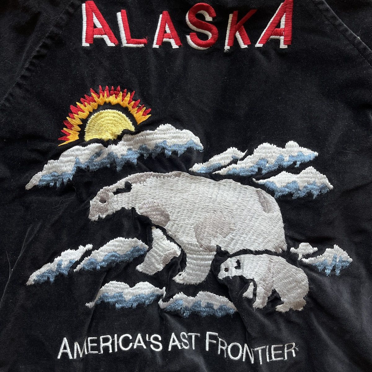Vintage - Alaska Suede Sukajan Embroidery Japan Bomber Jacket - 16