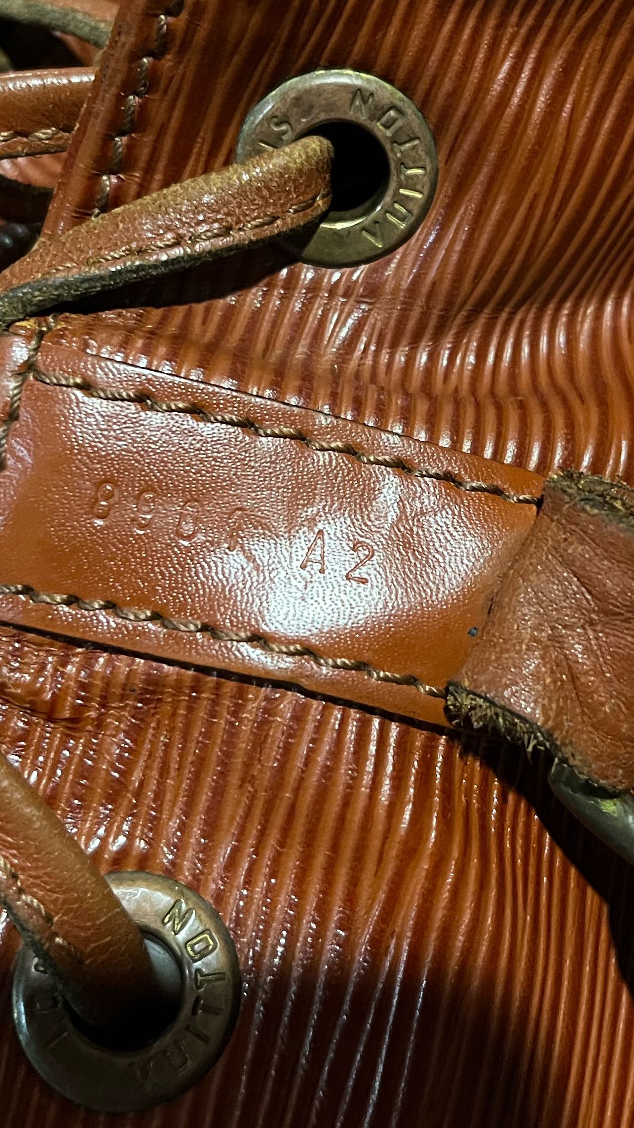 Authentic LOUIS VUITTON Noe Large Brown Kenyan Fawn Epi Leather - 6