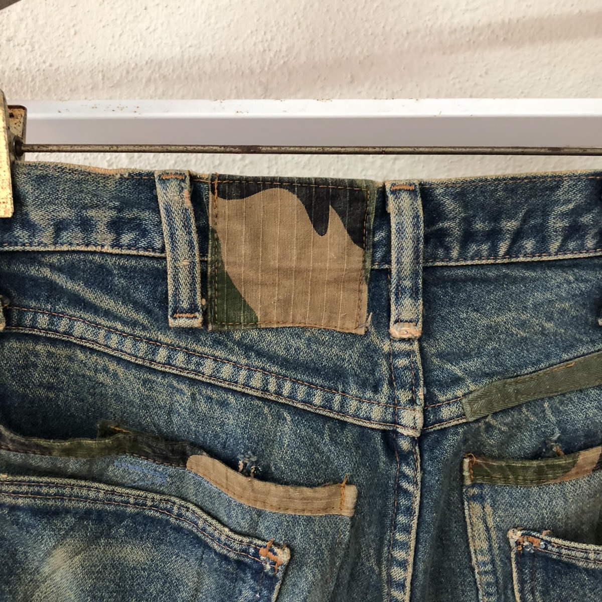 Custom - 🔥Wrangler distressed denim custom military camo label - 14