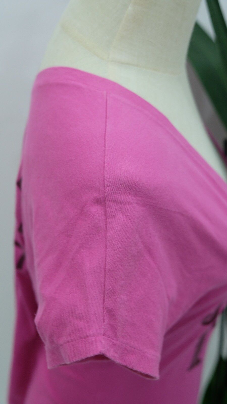 Dior pink & maroon J'adore Dior Logo Print V Neck Top Jadore - 5