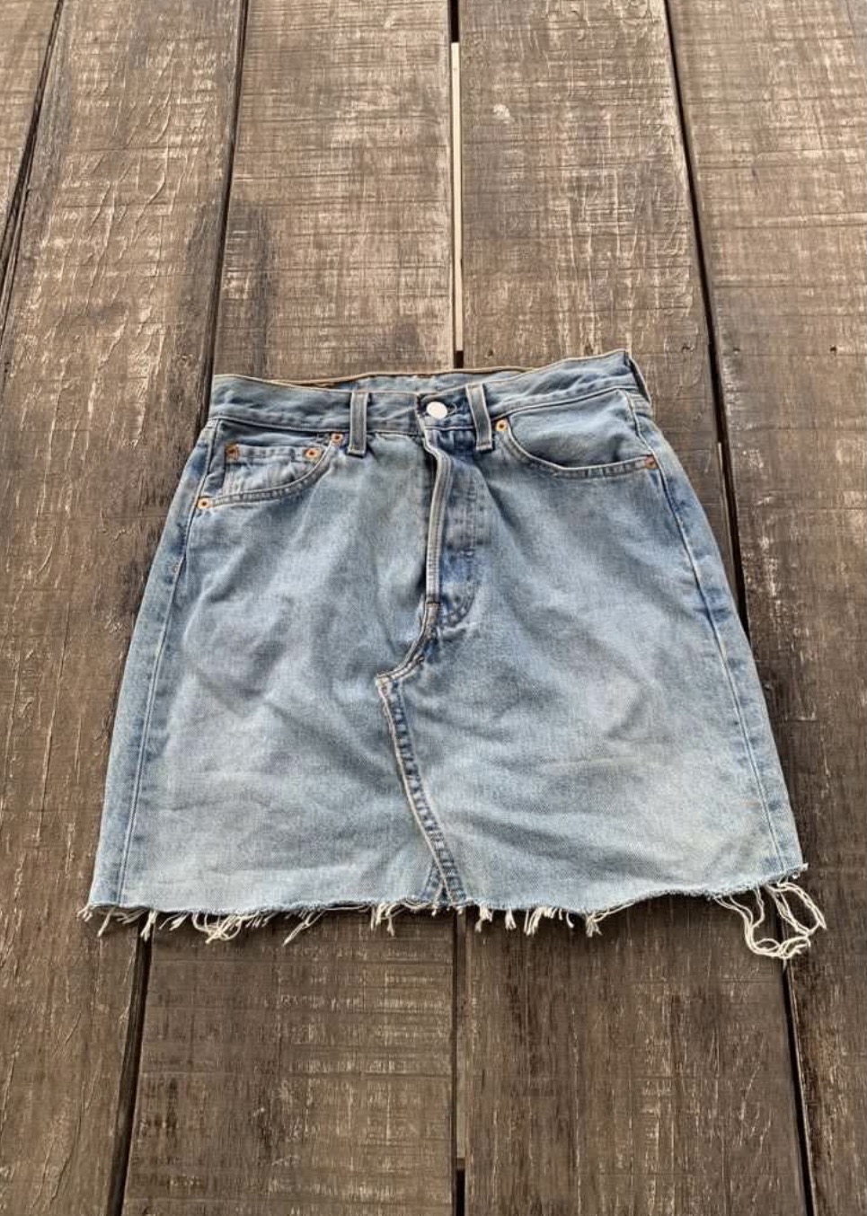 Rare 🔥 Levis 501 distressed mini skirt - 1