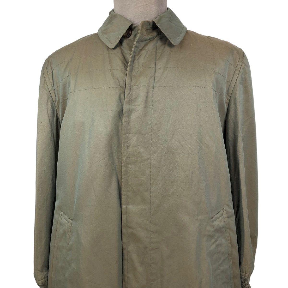 Vintage 90s Comme Des Garcons Homme Khaki Sphere Car Coat - 5