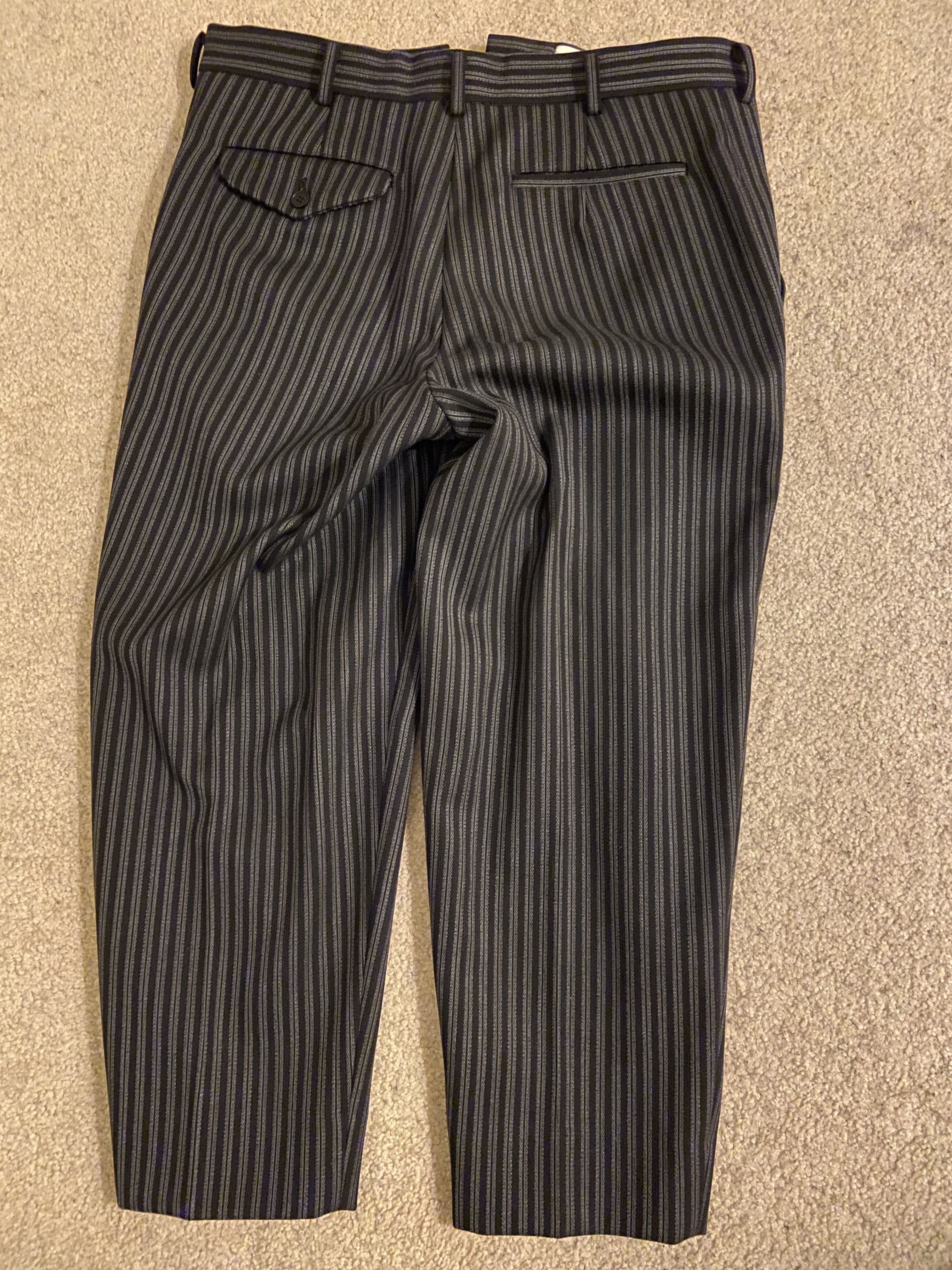 CDG Homme Plus Striped Wool Pants - 3