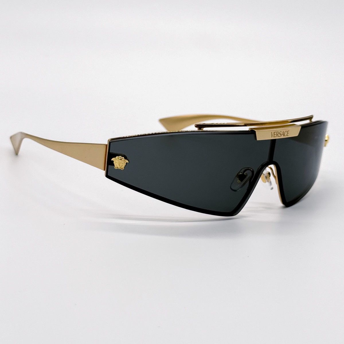 NEW VERSACE VE2265 1002/87 SHIELD MOD 2265 GOLD SUNGLASSES - 9