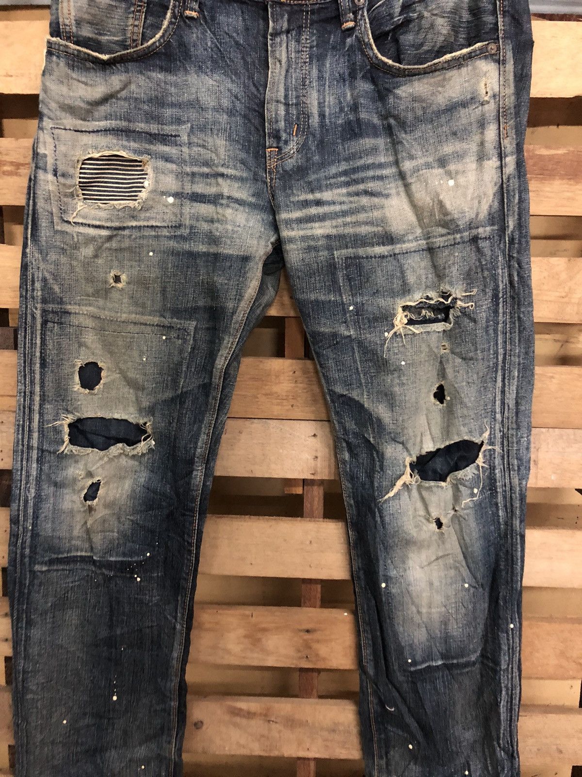 Edwin Jeans 503 Distressed Patchwork Design - 3