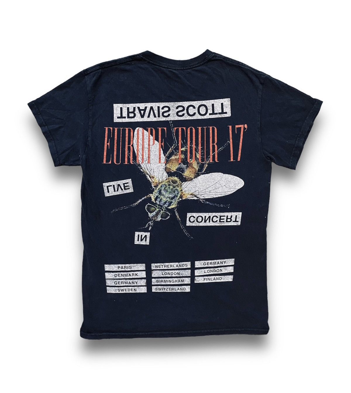 2017 Travis Scott Europe Tour Rare Tee T-shirt - 1