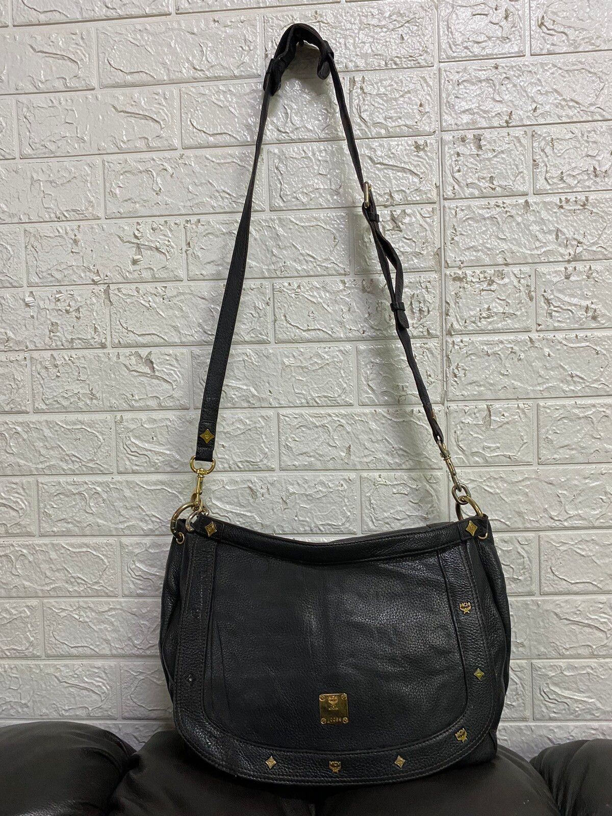 Authentic MCM Leather Shoulder Bag - 4
