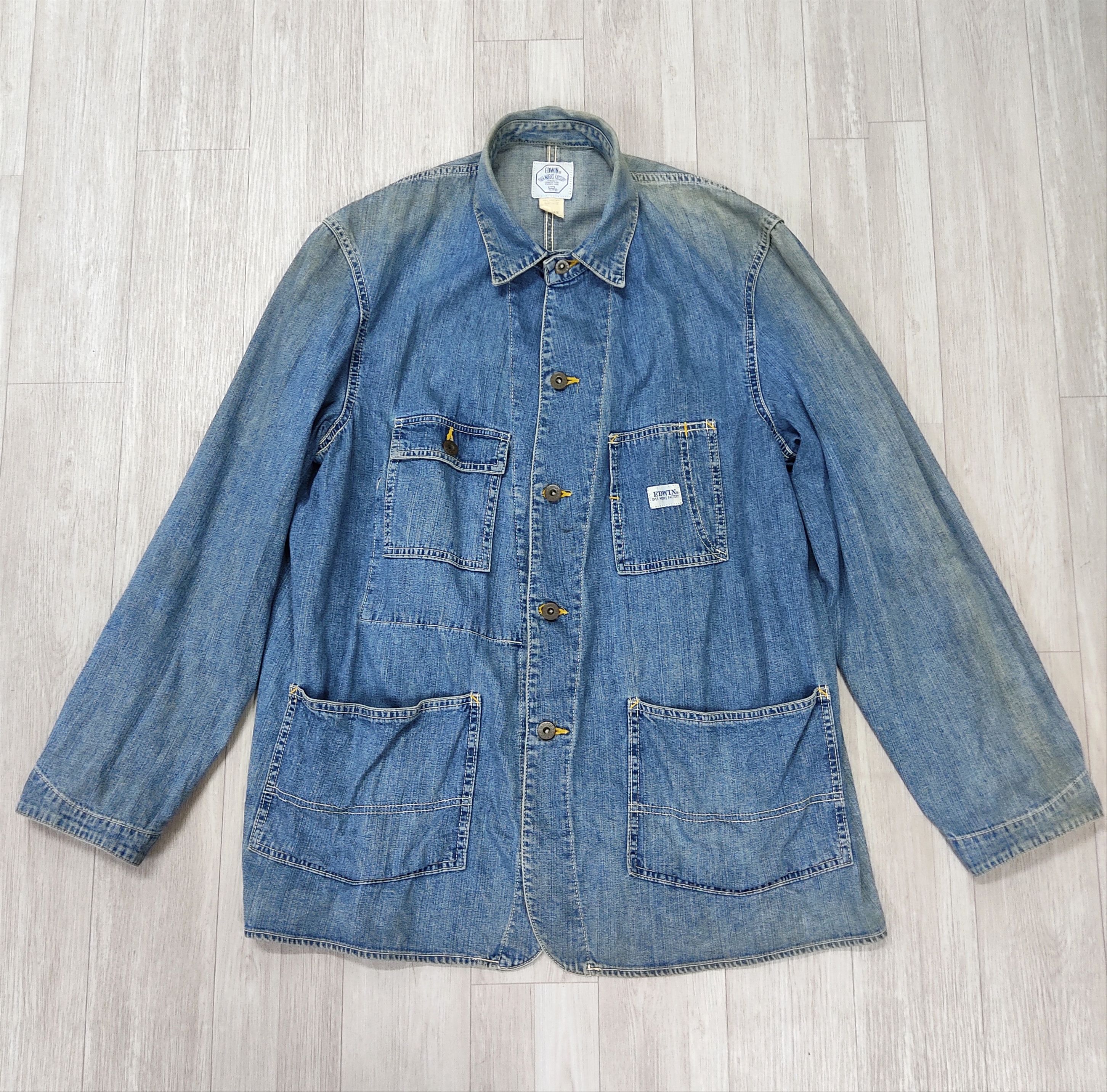 Vintage EDWIN Over Works Factory Chore Jacket - 4