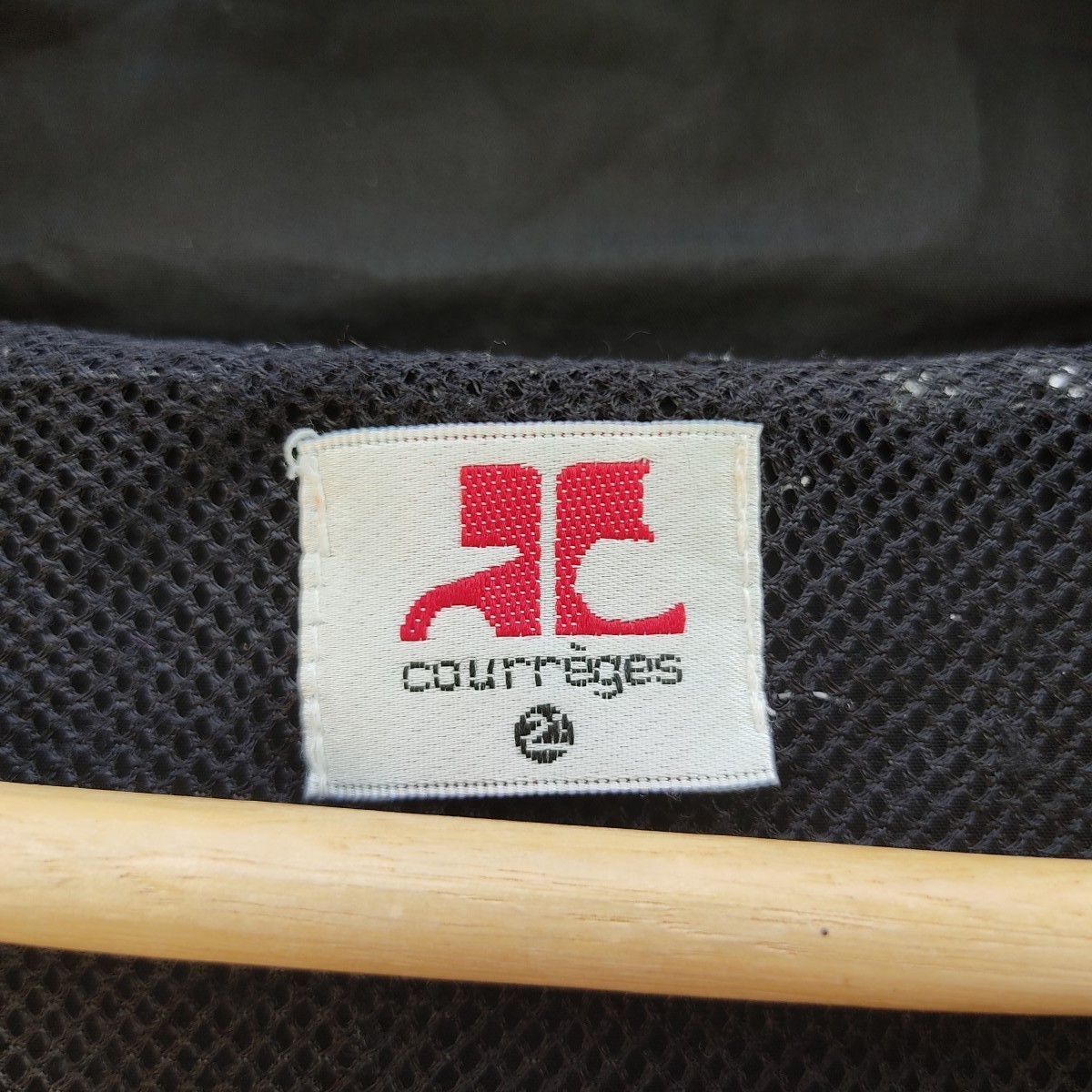 Andre Courreges - Vintage Courreges Homme Big Logo Black Winbreaker Jacket - 12