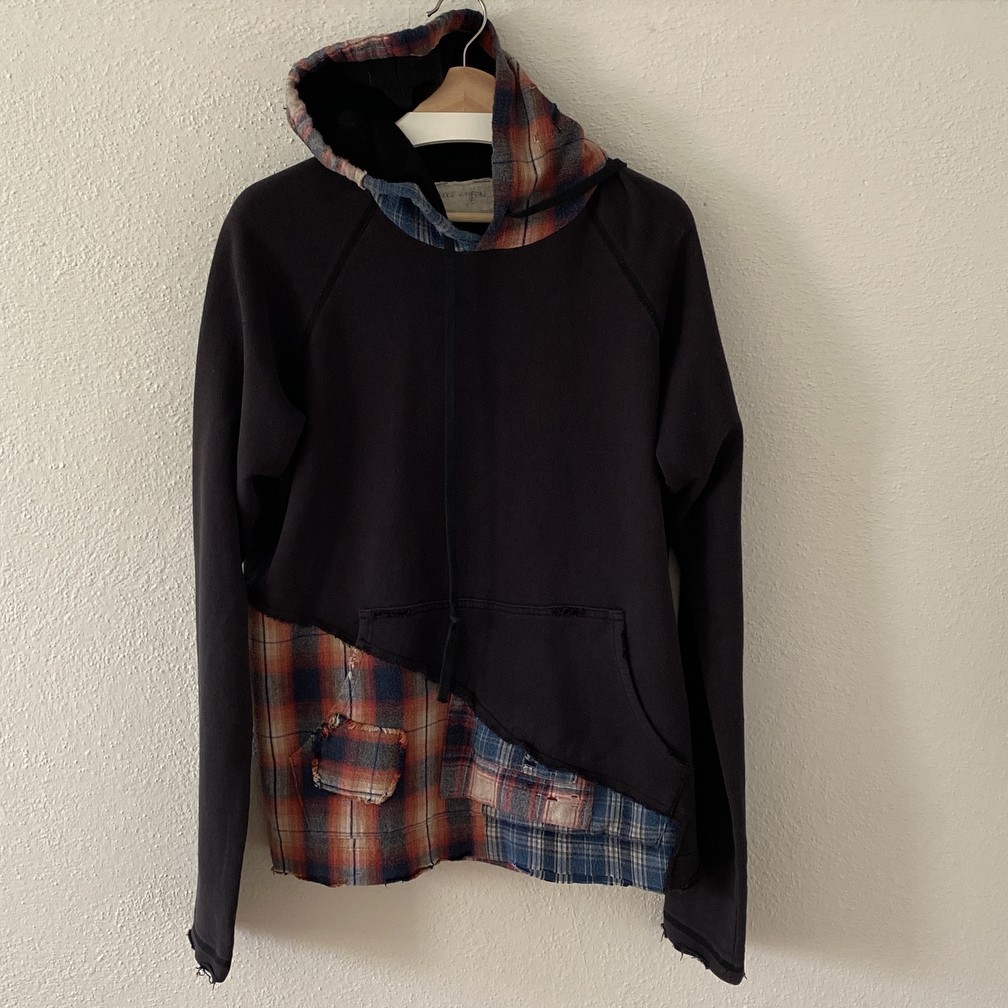 50/50 Mixed Plaid Hoodie - 1