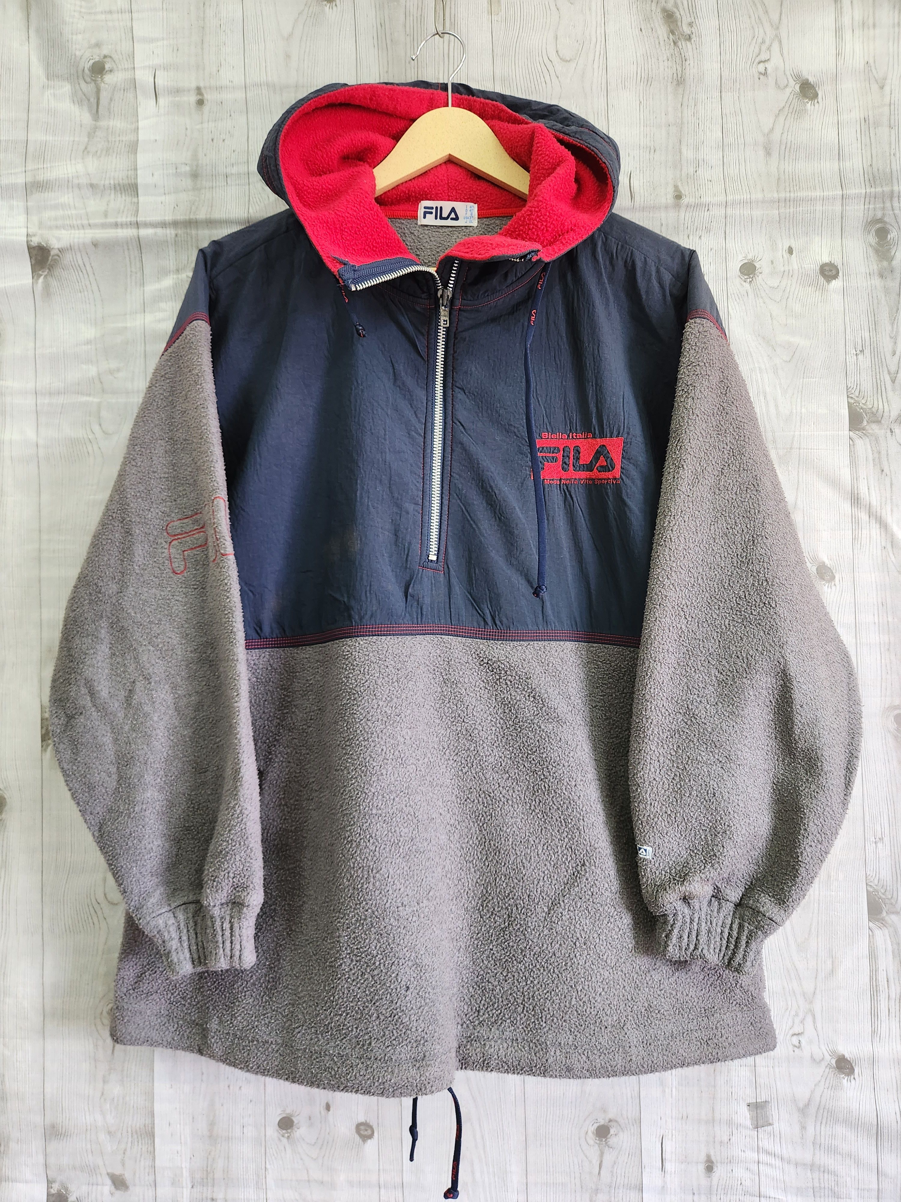 FILA Biella Italia Sweater Hoodie Big Logo - 1