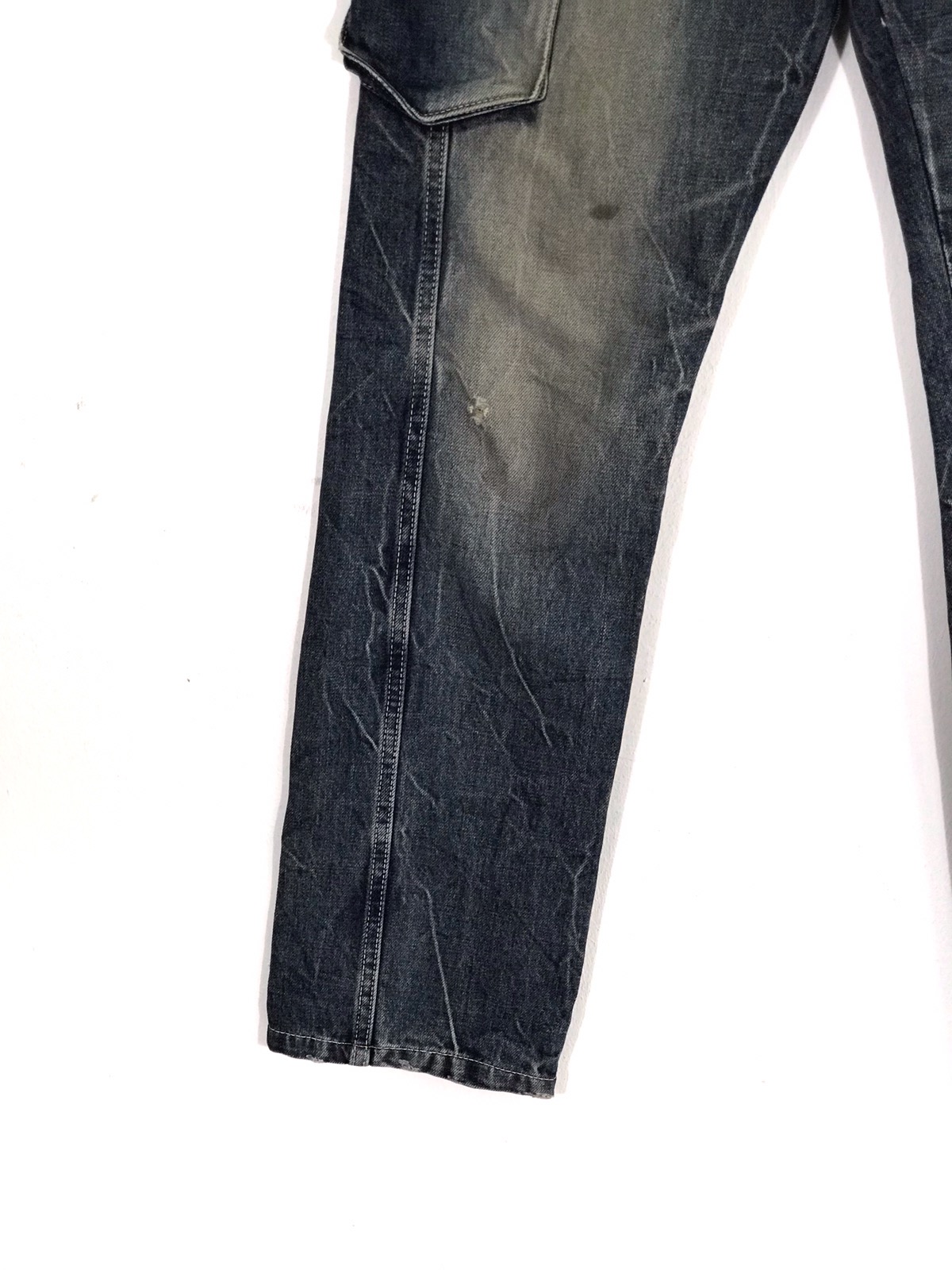 Indigo - Blue Blue Japan Distressed faded Jeans Made in Japan - 4