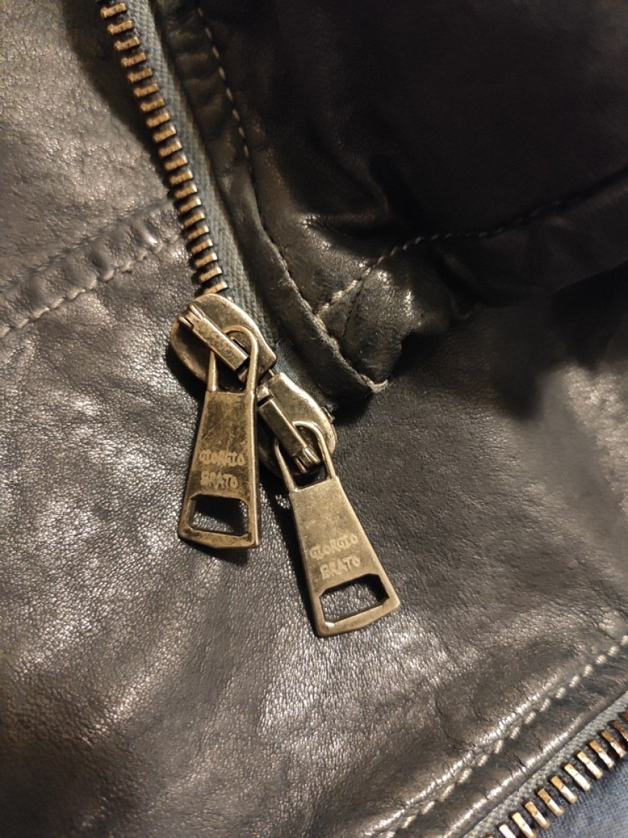 Giorgio Brato - Washed leather biker jacket.Like GUIDI or Julius - 8