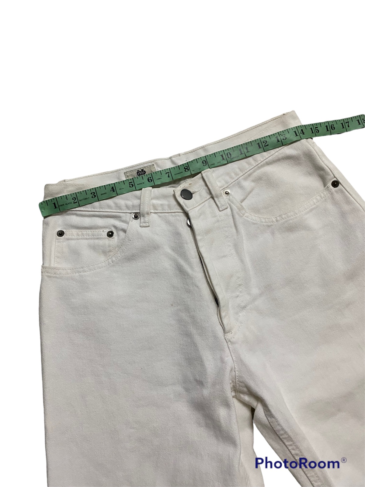 Vintage Dries Van Noten Wide leg White Denim Jeans - 7