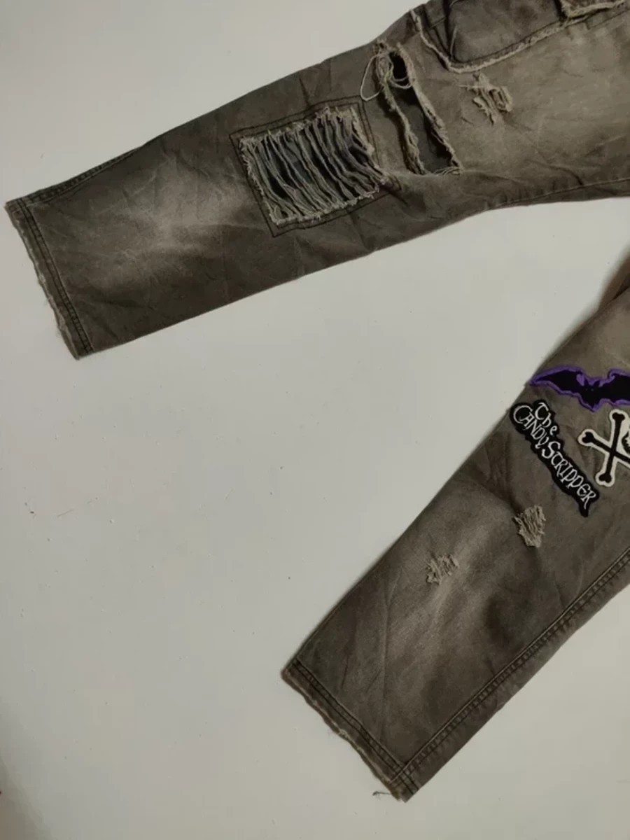 Distressed Denim - Candy Stripper Japan Distressed Pant Trouser - 4