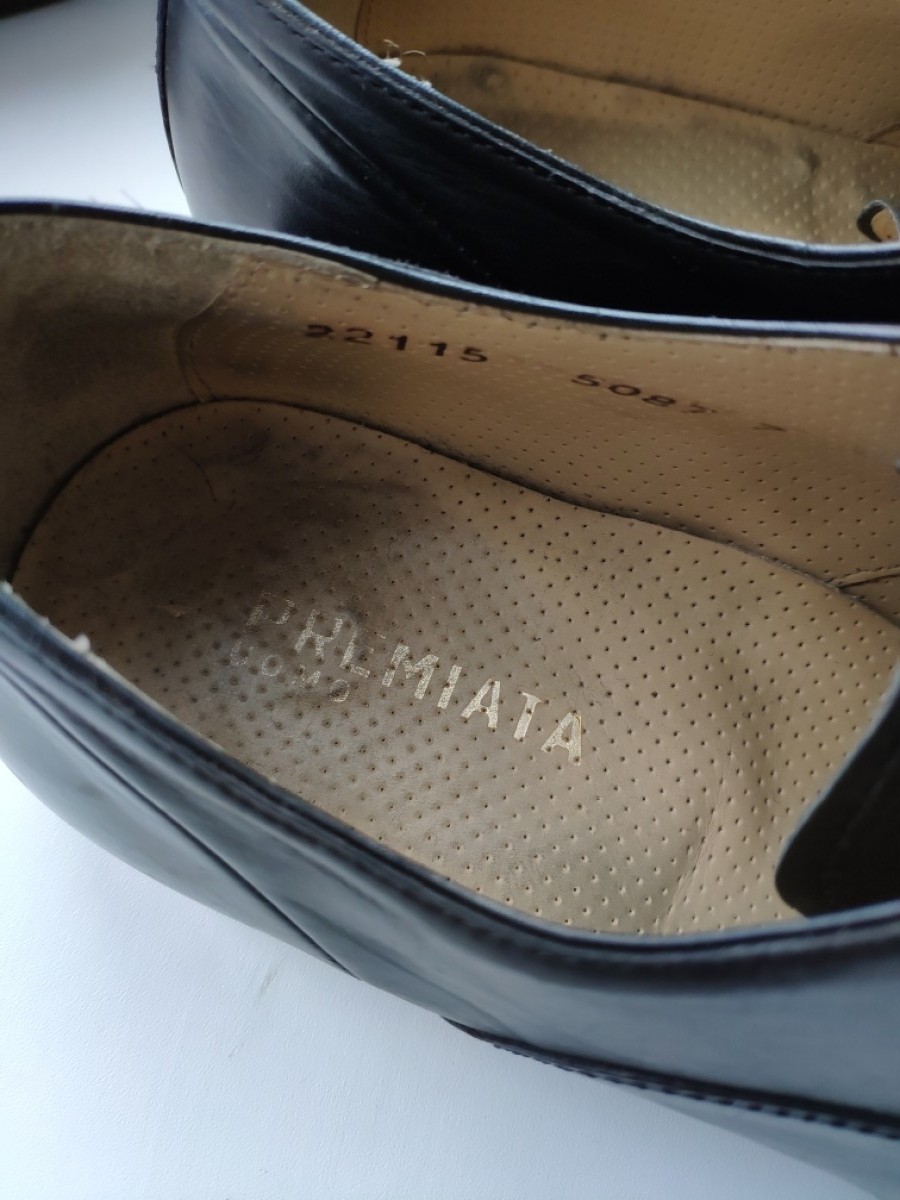 Premiata - Stitched black derbies.Like Saint Laurent A1923 Poell - 7