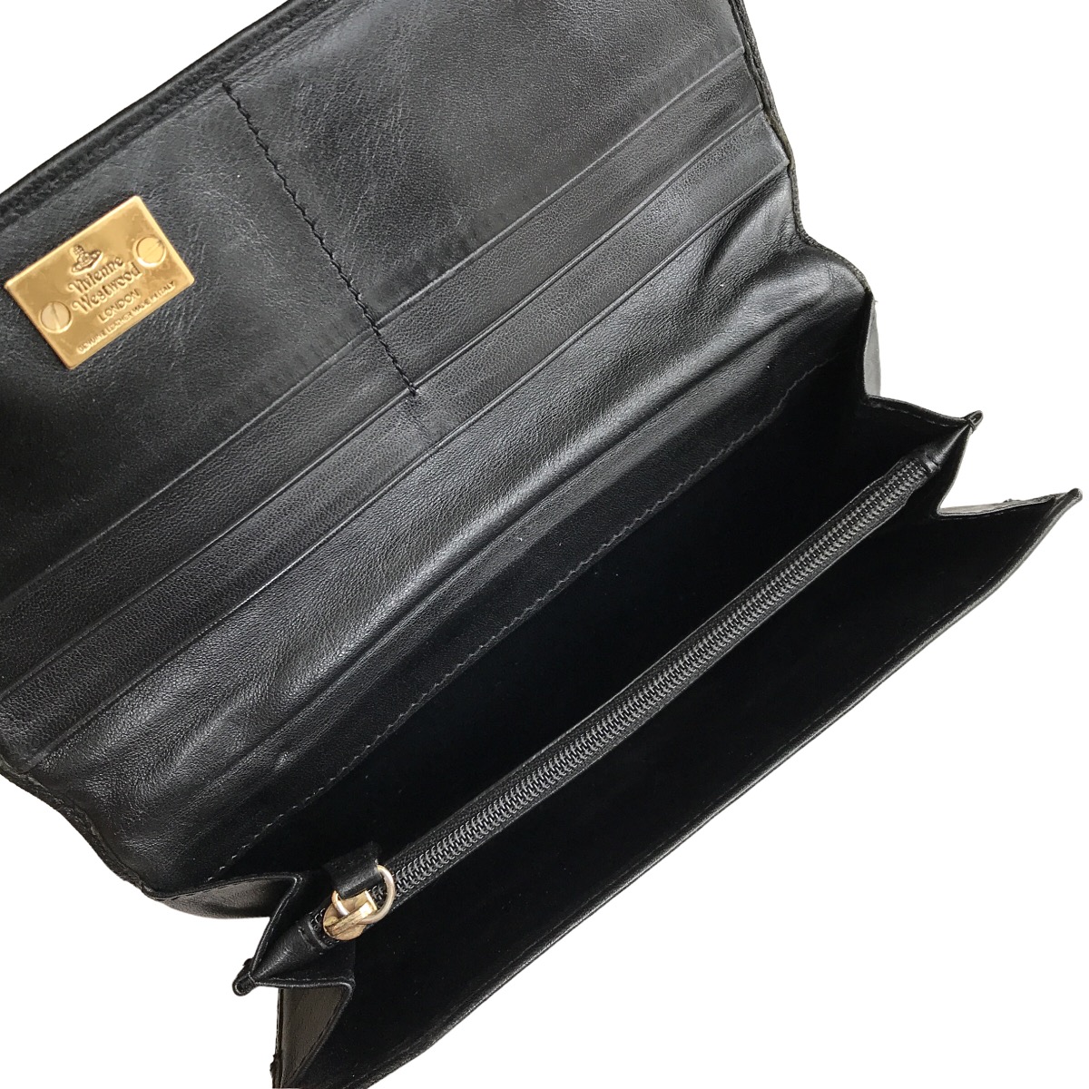 Vivienne Westwood Vintage Logo Genuine Leather Long Wallet - 9