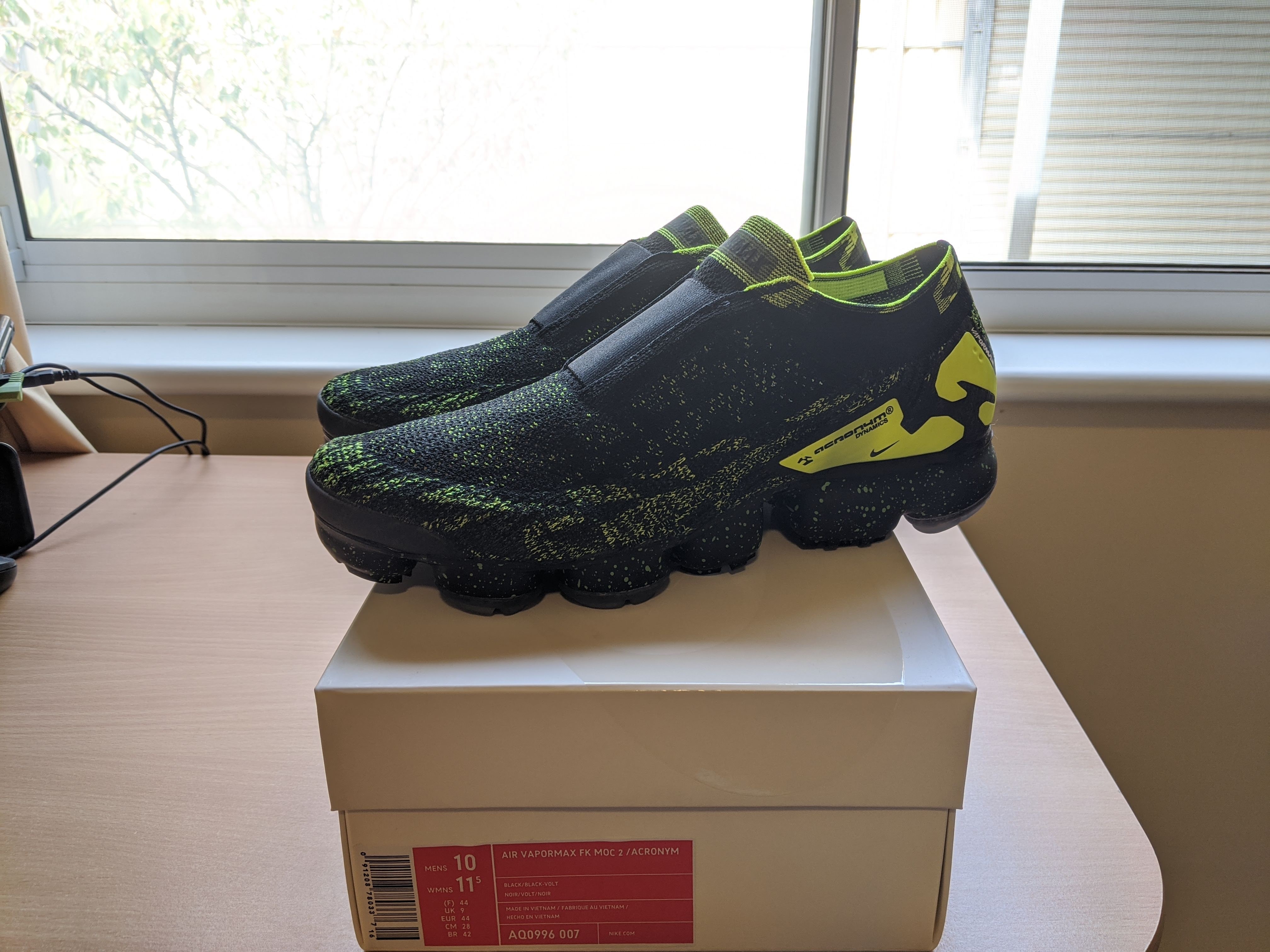 Acronym x Nike Air Vapormax Black/Volt US10 - 2