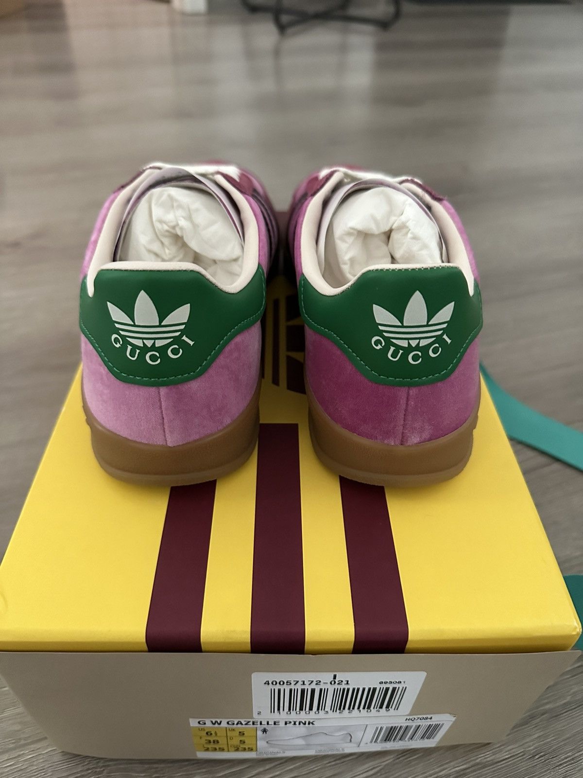 Adidas x Gucci Gazelle Pink Velvet - 4