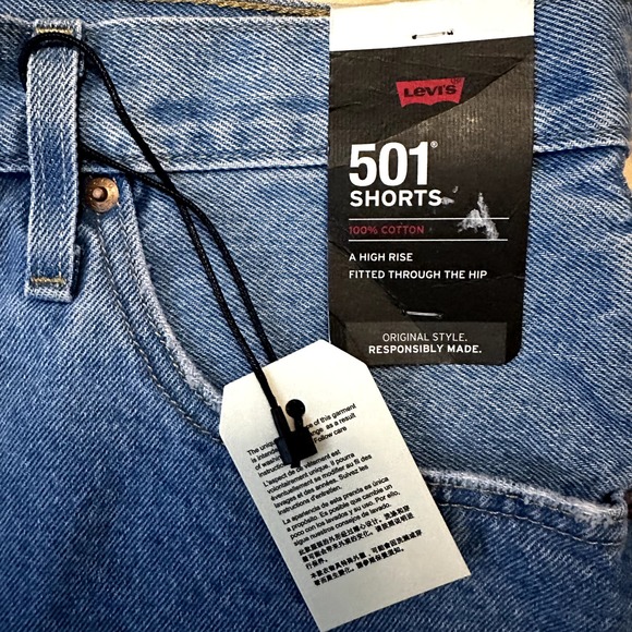 Levi's 501 Original Jean Shorts Cut-off High Rise Denim Ojai Stone W32 NWT - 4