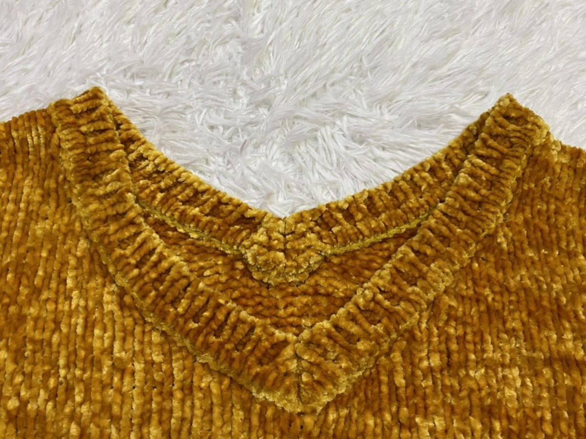 Cardigan - Golden Color Azul Cozy Sweater Pullover by Moussy - 9