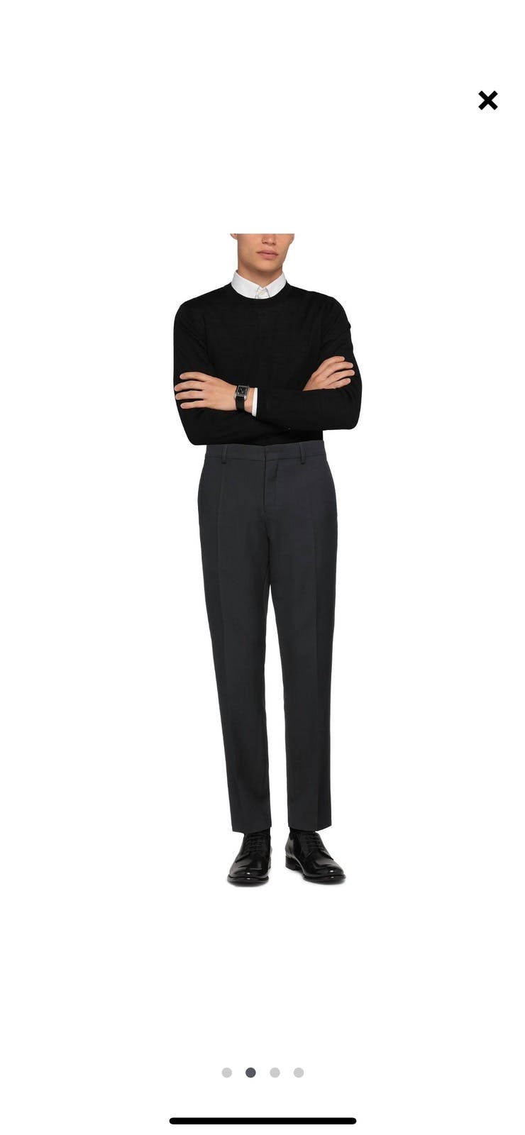 ANN DEMEULEMEESTER Straight-leg Laine Trousers Black Size L - 2