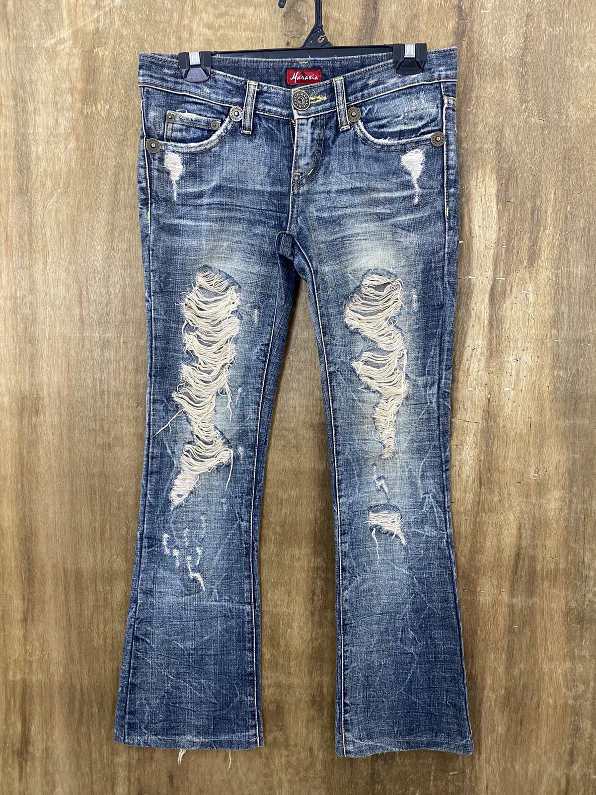 Distressed Denim - Maraxia Blue Distressed Denim Pants #1035 - 1